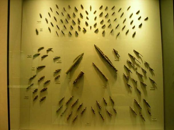 Iron arrowheads and spearheads found in the hill where the last defenders at Thermopylae fell. 