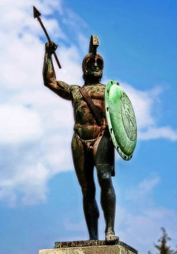 Un monumento en Grecia en honor del rey Leonidas