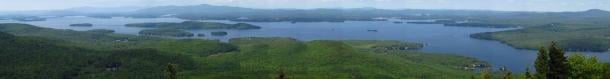 Panoramic view of Lake Winnipesaukee, New Hampshire