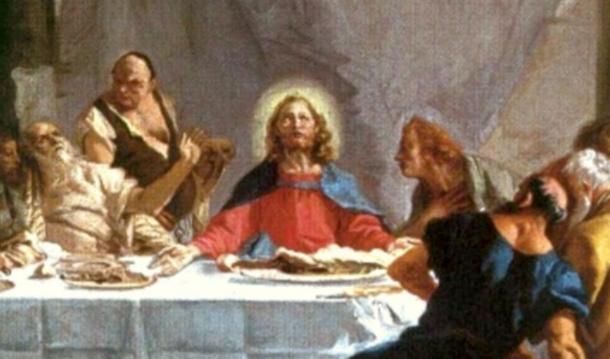 Detalle;  Jesús en la Última Cena, de Tiepolo