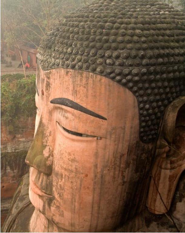 The Leshan Giant Buddha: Largest Stone Buddha in the World  Leshan-Buddha-Head