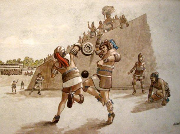 Artist’s depiction of a Mesoamerican ball game