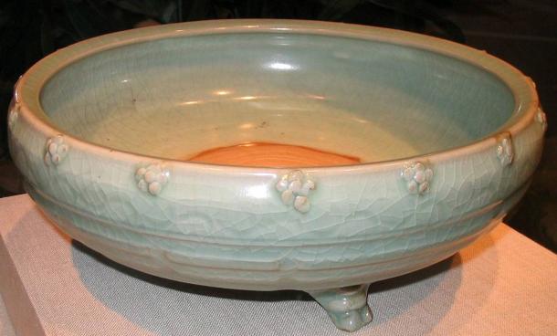 A Ming Dynasty Longquan celadon from Zhejiang, 14-15th century.