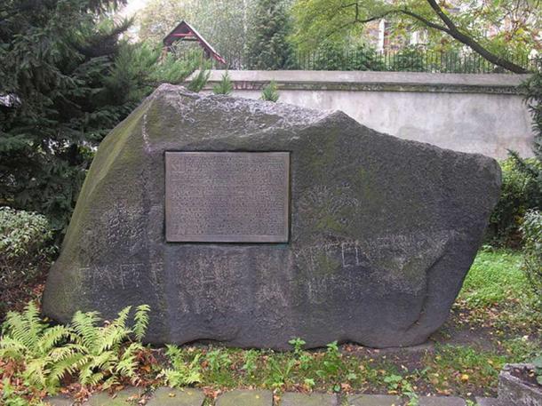 Monument to Gall Anonim, Wrocław, Poland.