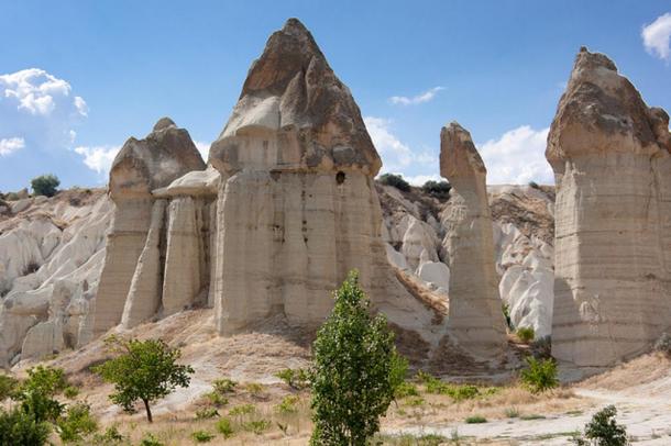 Formaciones de roca de la seta en Turquía.