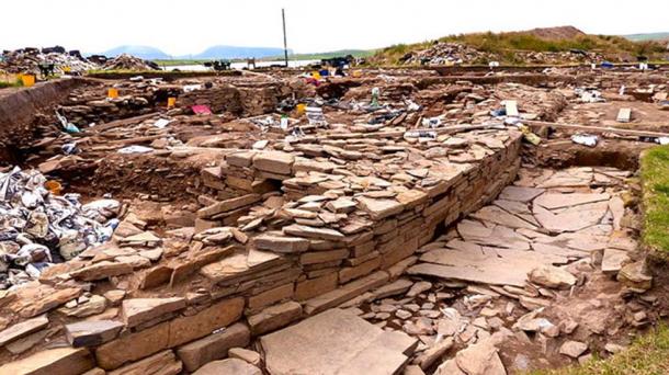 2014 image of work at the Neolithic settlement at Brodgar, Scotland.