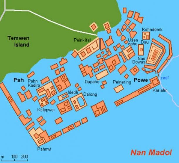 Plan of Nan Madol.