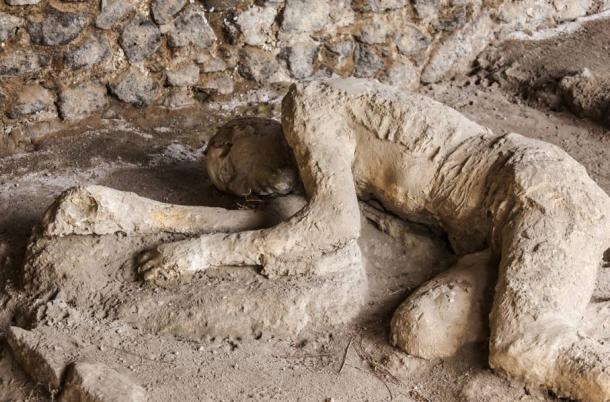 A Pompeii victim frozen in time.