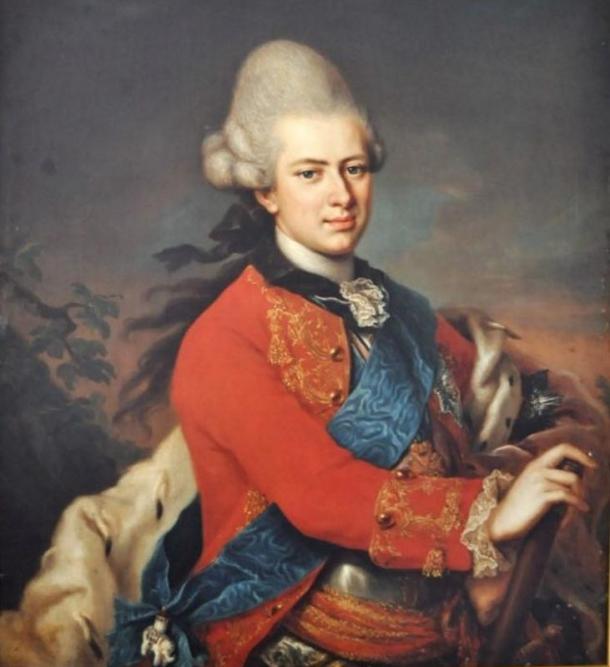 Painting of Prince Karl of Hesse-Cassel, painting by Anton Wilhelm Tischbein (1730-1804).