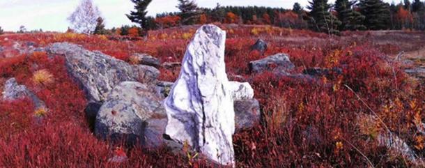 Quartz standing stone at Heath