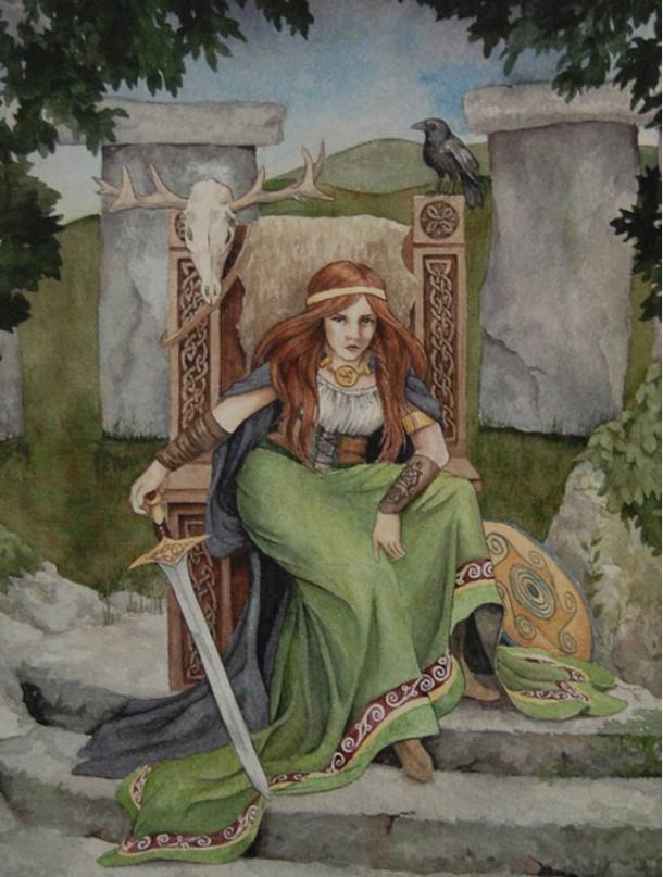Legends say Queen Medb was a warrior queen.