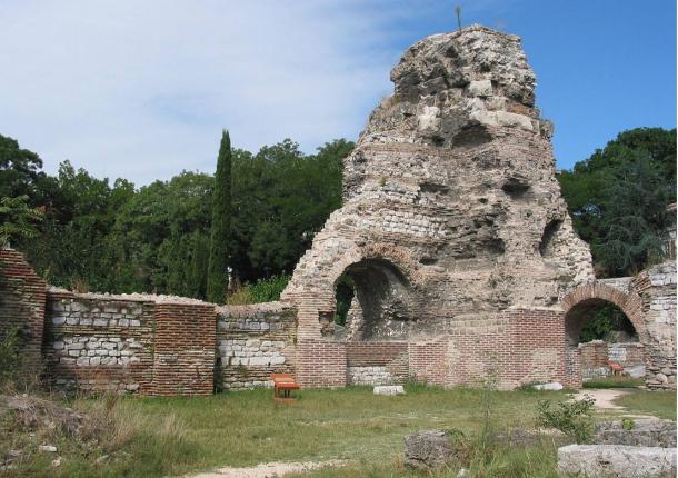 Remains of ancient Odessus in Varna, Bulgaria 