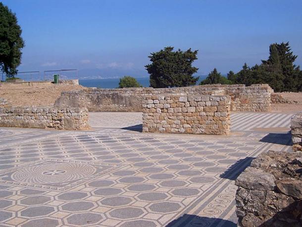 Roman mosaics in ancient Ampurias.