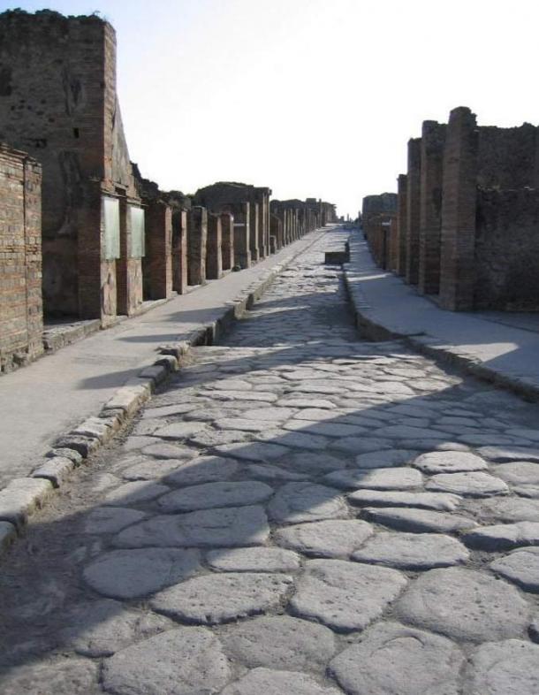 A Roman street in Pompeii.