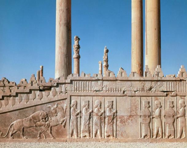 Ruinas del palacio Apadana en Persépolis, Irán