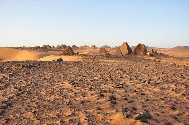 The Southern Cemetery of Meroe, where Queen Khennuwa’s tomb is located.