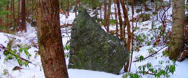 Standing stone of a unique style specific to New England