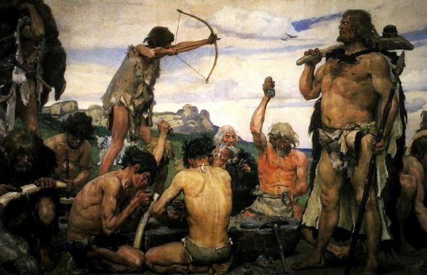 Artist’s depiction of Stone Age peoples