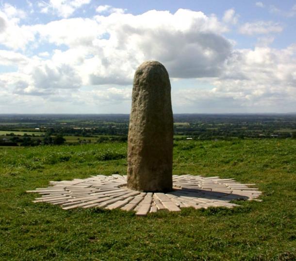 The Lia Fáil (Stone of Destiny) atop
the Hill of Tara, County Meath, Ireland.