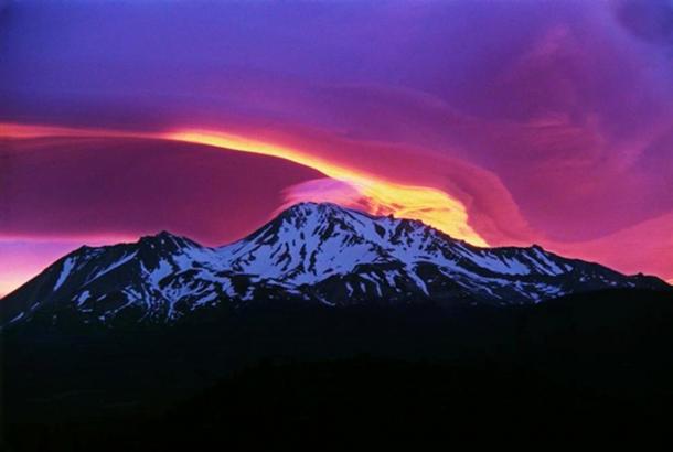 Sunrise on Mount Shasta.
