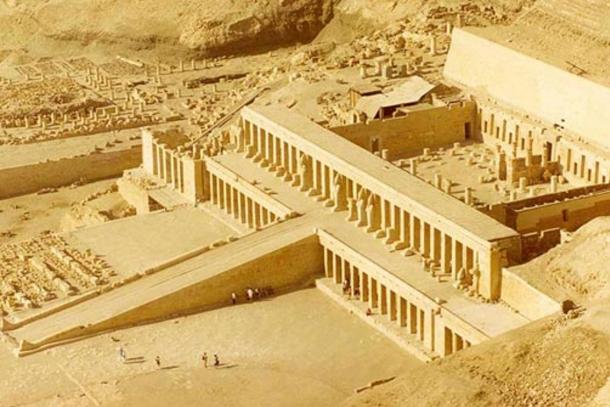 The Temple of Hatshepsut at Deir el-Bahri. 