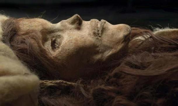 The Beauty of Loulan, a 3,800-year-old mummified woman with Caucasian features found in the Tarim Basin