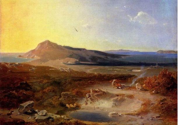 La isla de Delos, por Rottmann