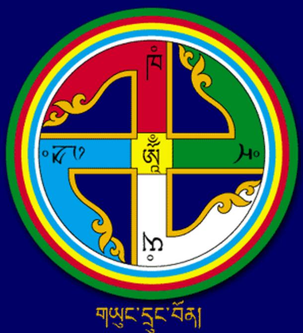 The swastika is a symbol of the Bon religion. 