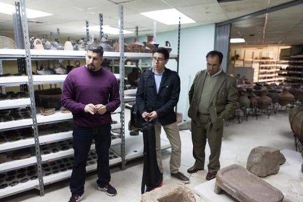 Thousands of artifacts from Father Crespi’s collection in the storage vaults of the Central Bank of Ecuador. 