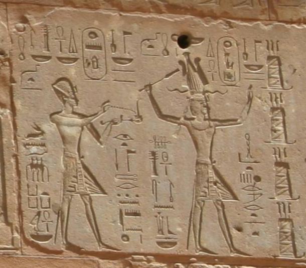 Tutmosis III y Hatshepsut, 18va Dinastía.  Capilla Roja, Karnak.