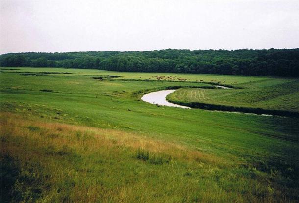 Il fiume Tollense nei pressi del villaggio Weltzin.