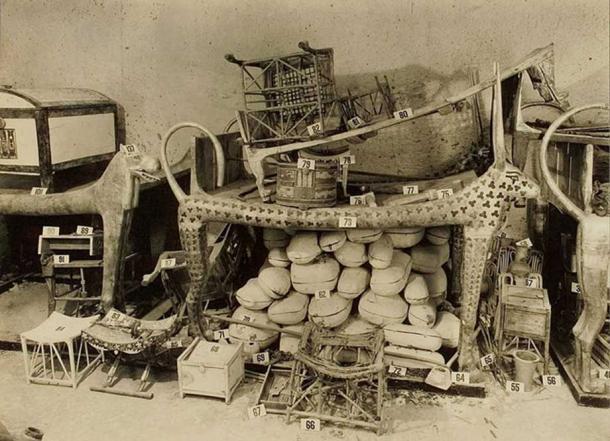 Tutankhamum’s tomb produced a wealth of items for archaeologists. Harry Burton: Tutankhamun tomb photographs