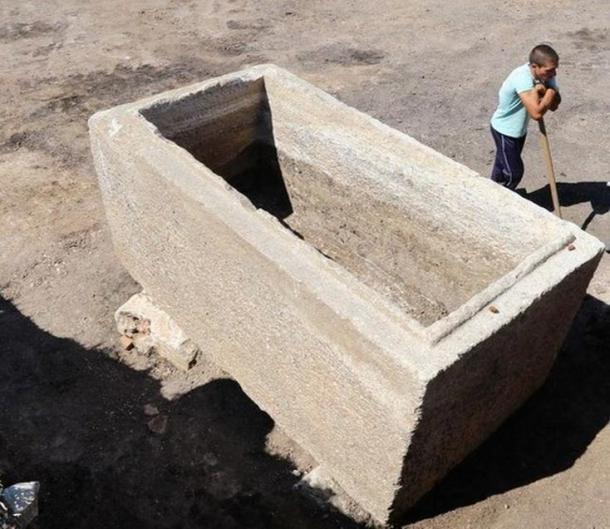 The ancient Thracian marble sarcophagus once housed a coffin and a body, as well as numerous artifacts. It’s thought to date to the third century AD.