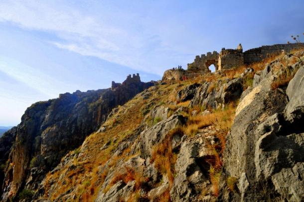The ancient fortress at Anazarbus or Anavarza, which may date back to Assyrians building in the seventh century BC.