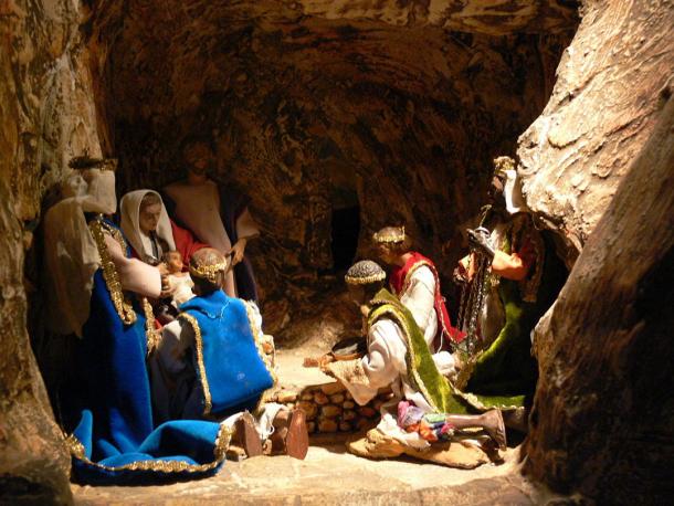 Millennia after this prehistoric Egyptian nativity scene was painted, Christians celebrate the Christ’s birth with scenes and tableaus of Mary and Joseph, the newborn, shepherds, the three wise men and farm animals.