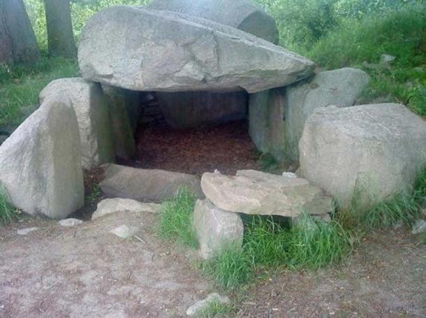 An example of a Funnel Beaker Culture Dolmen (single-chamber megalithic tomb) in Lancken-Granitz, Germany.