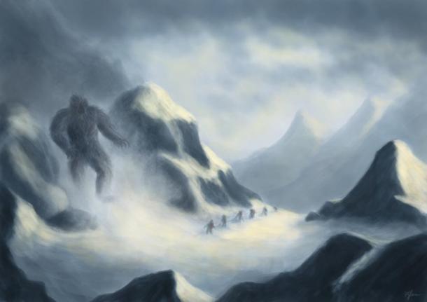 Artist Illustration of a Yeti.
