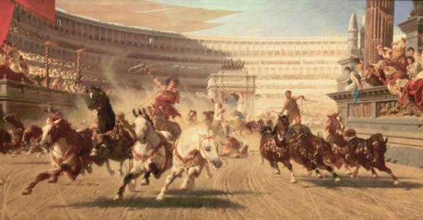 The Chariot race. Cynisca was a Spartan princess and the first women to win the chariot race in the ancient Olympic Games.