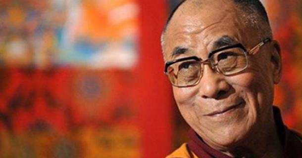 A photograph of the 14th Dalai Lama