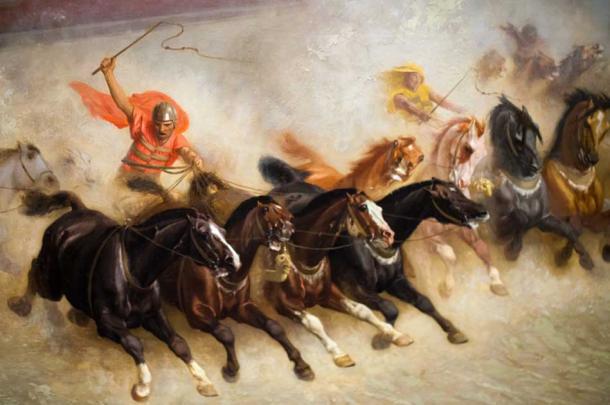 Detail from Chariot Race by Jean-Leon Gerome