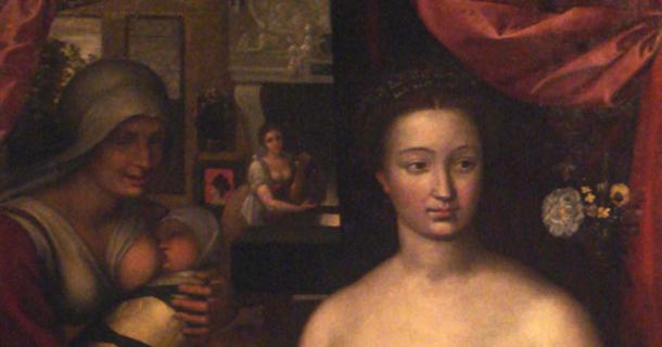 François Clouet - Dame au bain (Portrait of Diane de Poitiers)