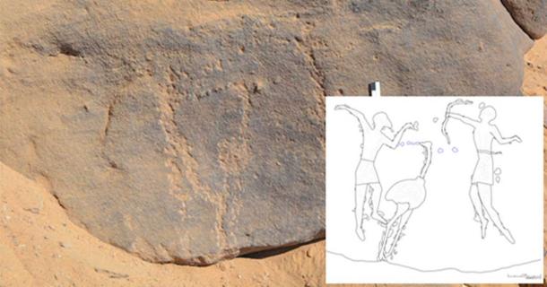 The rock engravings, found at Qubbet el-Hawa, Egypt and dating to around 6000 years ago, can hardly be seen today.
