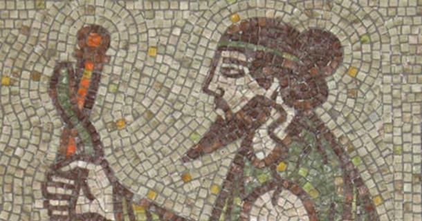 Asclepius – a fragment of mosaic bathroom in Kyustendil, Bulgaria.