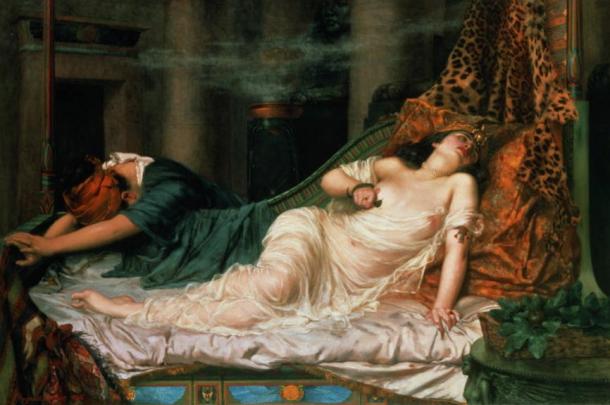 The Death of Cleopatra by Reginald Arthur, 1892.