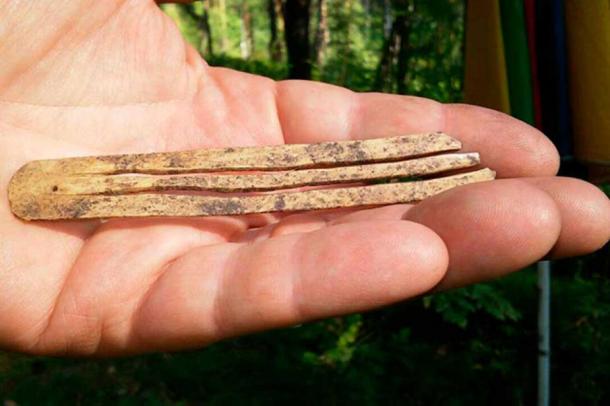 An ancient mouth harp found in the Altai Republic of Russia.