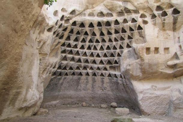 Hirbat Midras, in Adullam Grove Nature Reserve in Israel, part of what geologist Dr. Alexander Koltypin hypothesizes to be a massive complex of prehistoric underground structures stretching across the Mediterranean. 