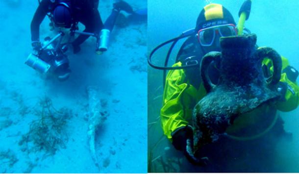 Punic Vessels at shipwreck in Spain