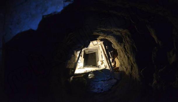 The newly-discovered underground causeway leading to the Great Pyramid of Giza.