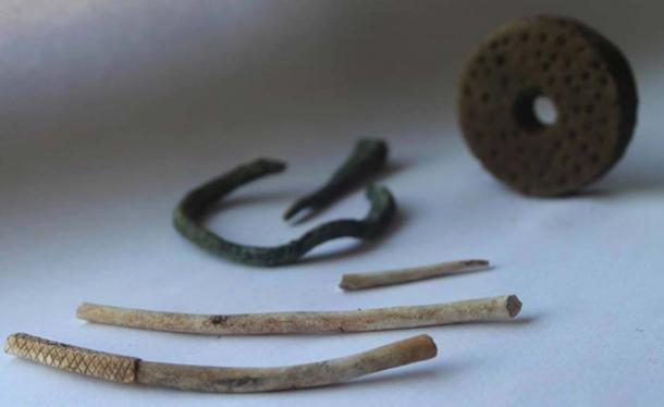 The first artifacts from the site.