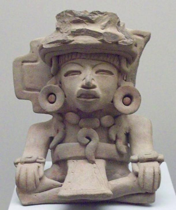 A funerary urn depicting a seated figure from the Zapotec culture – 100 -700 A.D.